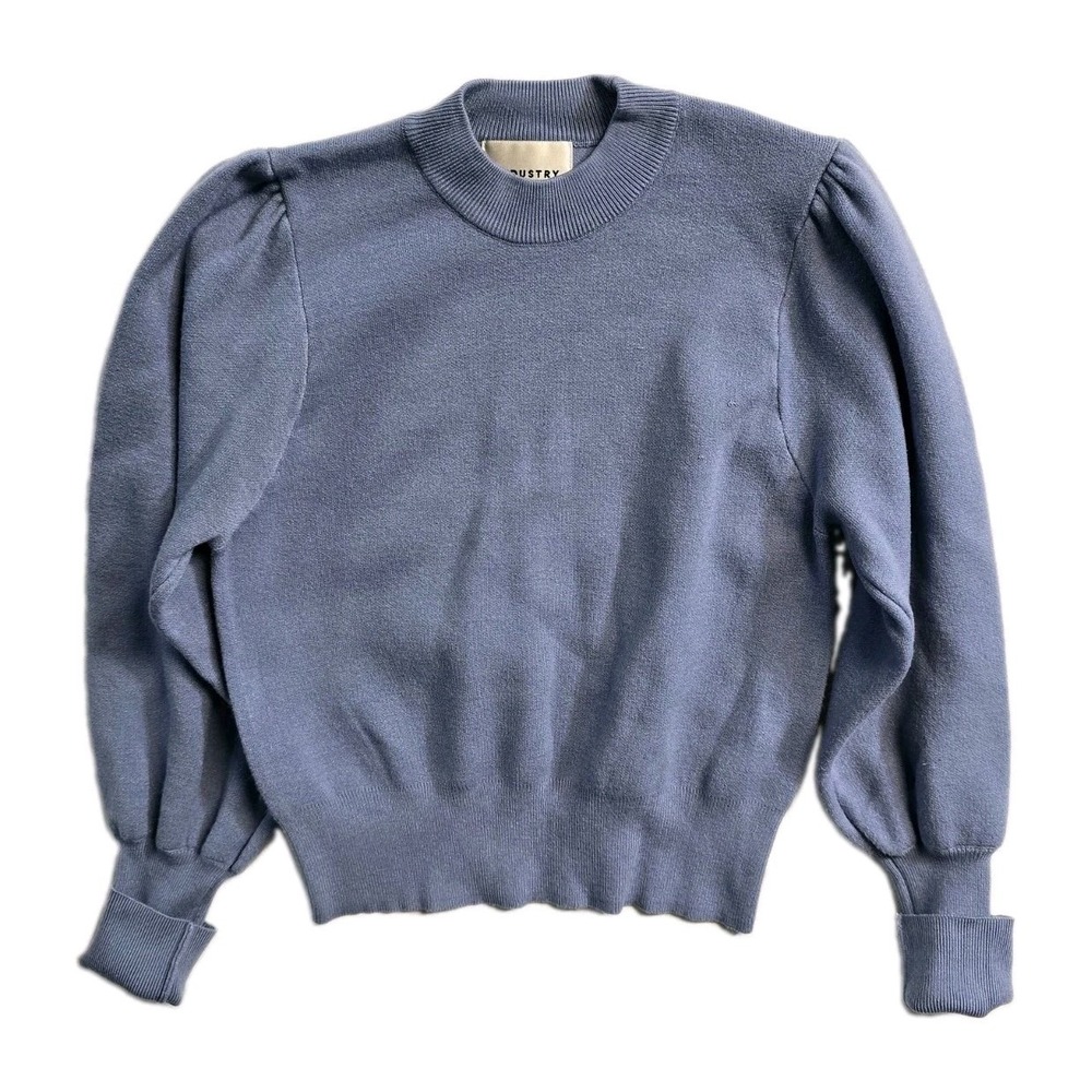 Industry Women's Knit Mock Neck Sweater Blue M